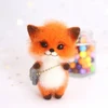 Handmade Needle Felted Finished Wool Needle Felt Lifelike Animal Fox Hedgehog Decoration Doll Toy 2022 Best Gift For Her ► Photo 3/6