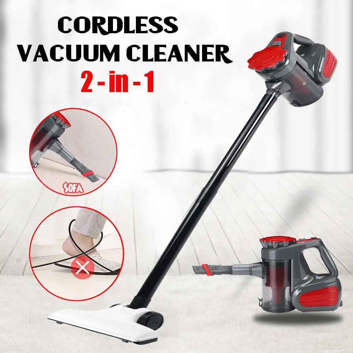 

9Pcs / Set Killing bacteria Handheld Household Vacuum Cleaner Household Lithium Rechargeable Wireless Silent Aspirator
