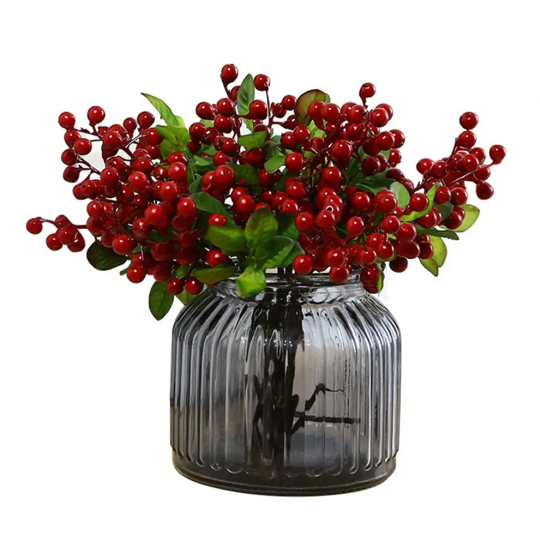 2 букета фруктовых ягода искусственный цветок для украшения рождественской елки