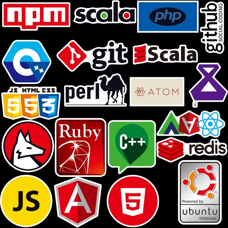 Интернет Программирование наклейка s на ноутбук программист Язык Java JS приложение логотип разработчик наклейка s пакет для Moto Наклейка на скейтборд