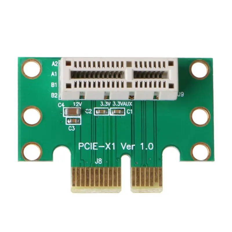 PCI-E PCI Express X1 Adapter Riser Card PCI E PCIE X1 to X1 Slot Converter Card 90 Degree for 1U Server Chassis