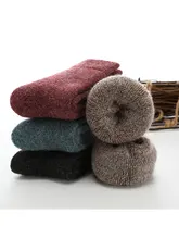  Super Thicker Solid Socks Merino Wool Rabbit Socks Against Cold Snow Socks Winter Funny Happy Socks Female Women Socks 