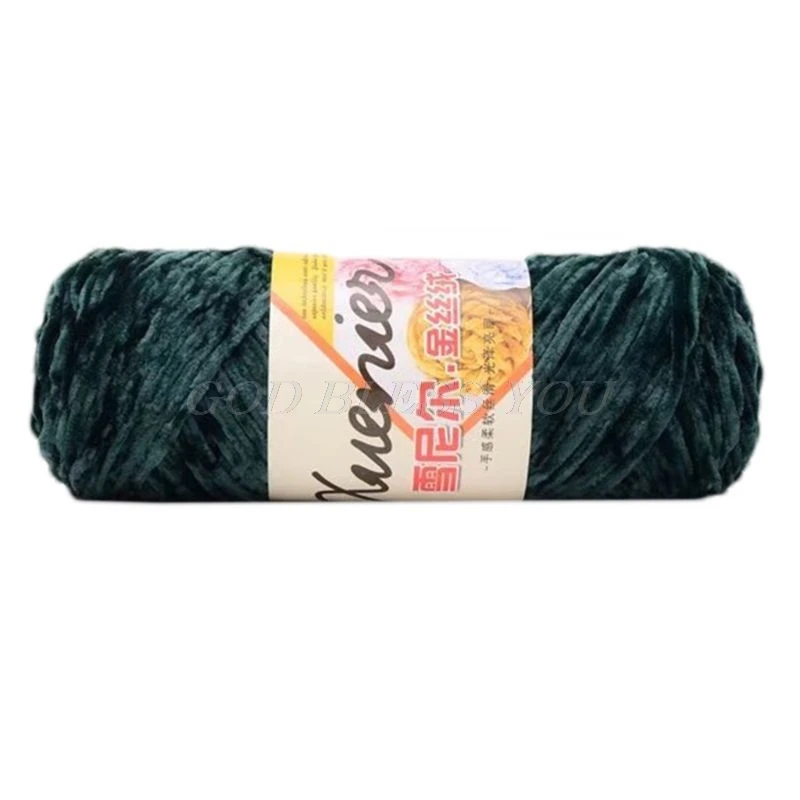 100g Chenille Velvet Yarn Wram Solid Color Hand-Knitted Thick Crochet Thread - Цвет: Q