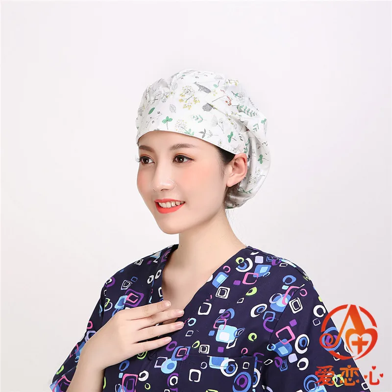 All cotton fashionable male doctor operation cap palace flower outdoor headscarf chemotherapy food dustproof work cap