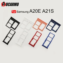For Samsung Galaxy A21S A217F A20E A202 A202F A202DS Dual Sim Card Slot Tray Holder Sim Card Reader Socket Replacement parts