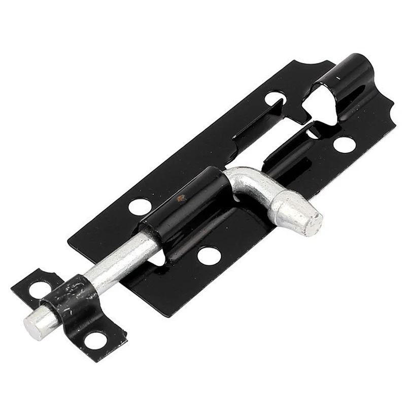 70mm Gate Lock Safety Door Barrel Bolt Latch Hasp Stapler 2 Pcs,black