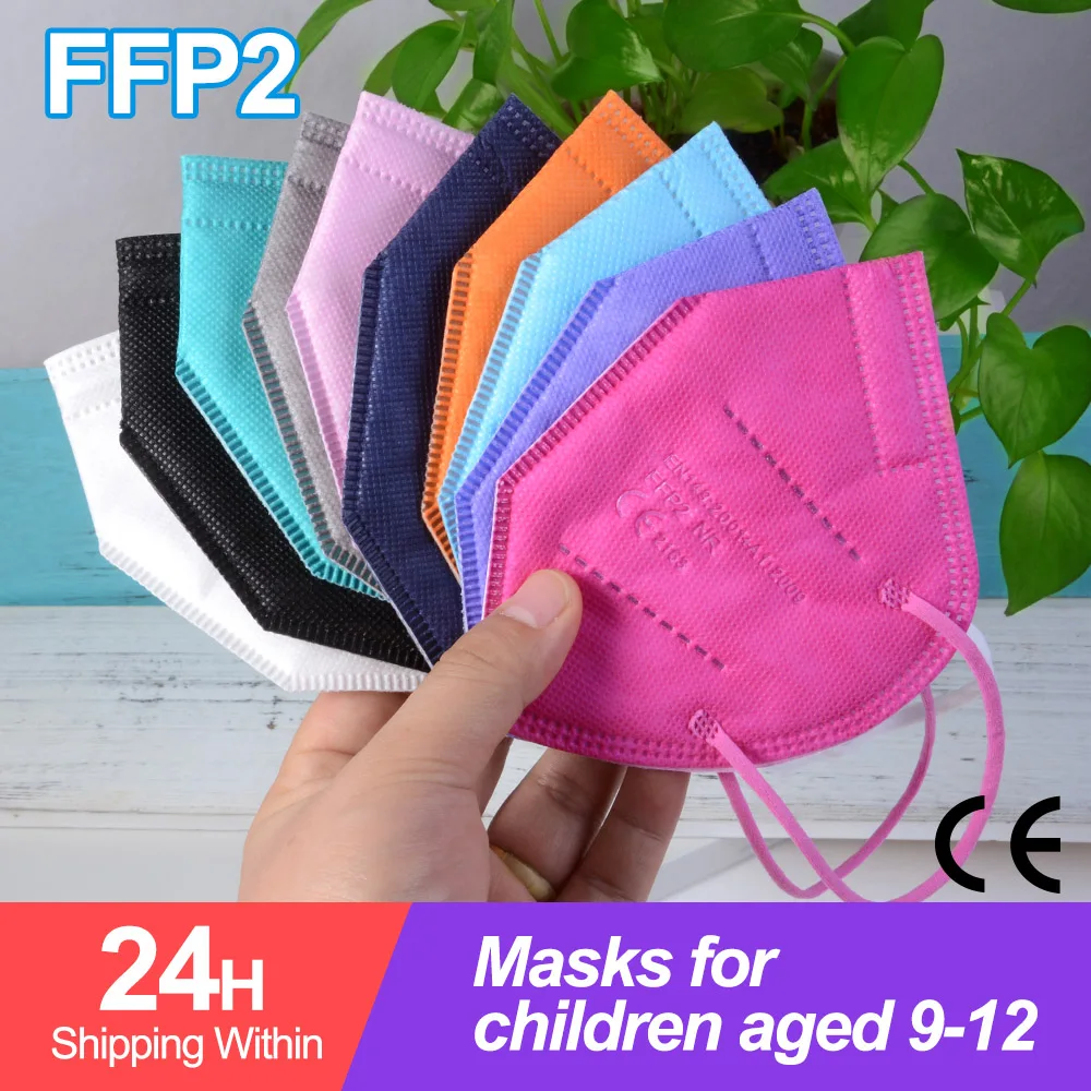 

10-100PCS KN95 Masks For Kids Aged 9-12 FFP2 Reusable Mascarilla Infantil 5 Ply Children Facial Masque Enfant Jetable Boy Girl