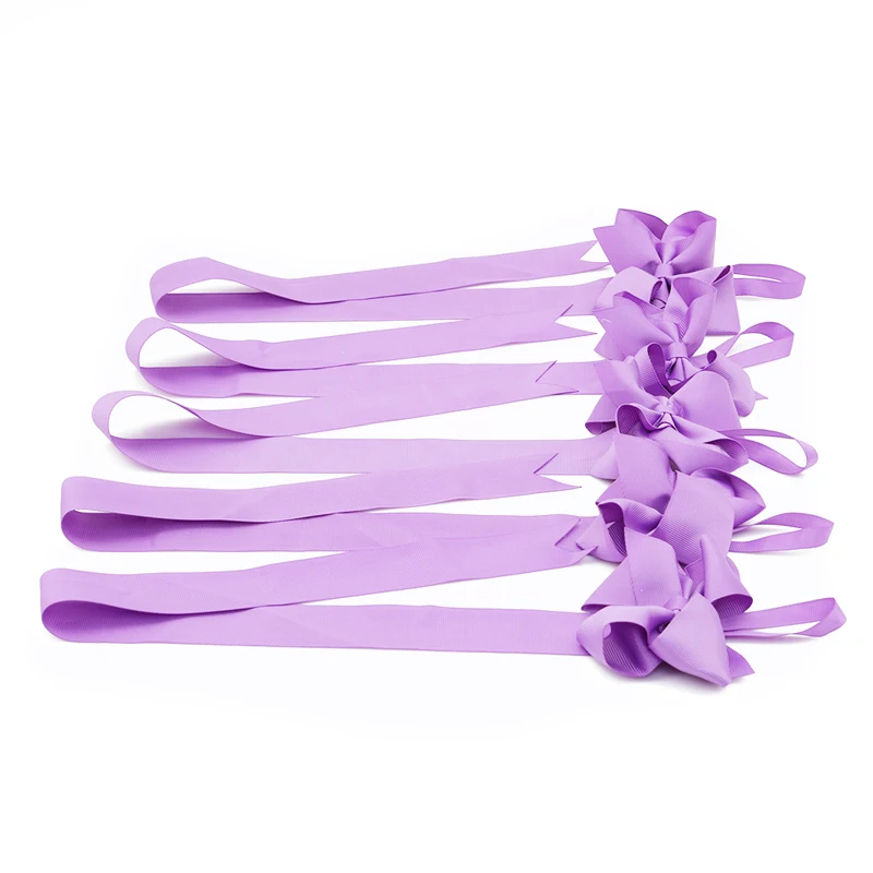 Purple 5 шт./упаковка, милый бант для волос, держатель, ручная работа, симпатичная заколка для длинных волос, органайзер, корсажная лента, заколка, держатели для девочек - Цвет: Purple