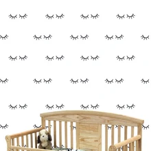 Прямая поставка 24 шт. съемные сонные глазки детские наклейки на стену Декор для спальни