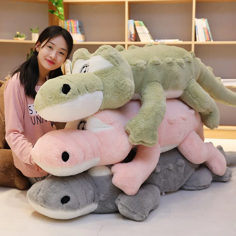 

Super Large Size Crocodile Lying Section Plush Pillow Sleeping Pillow Cushion Crocodile Soft Stuffed Animal Doll Kids Girl Gift