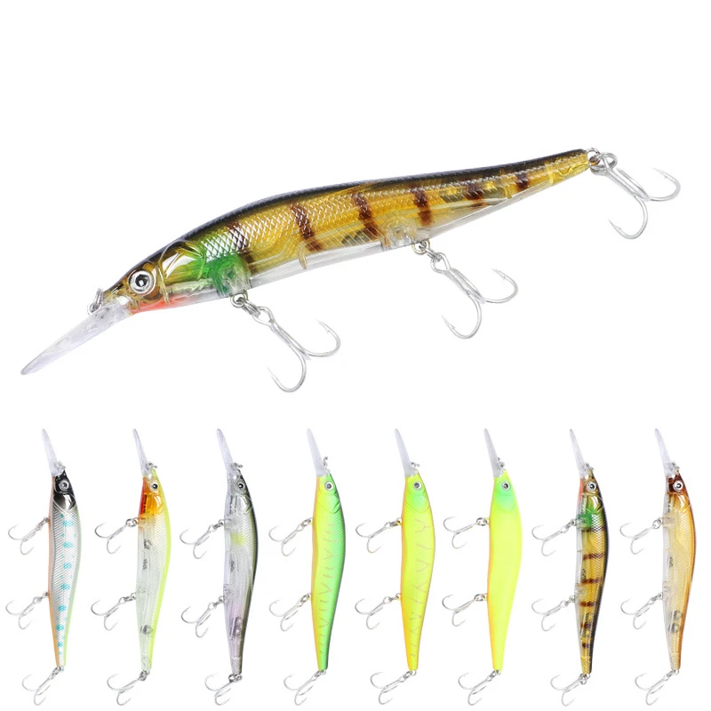 1 шт. рыболовные приманки Minnow 13,5 см 17 г качественные подвесные воблеры 3D реалистичные глаза бас приманка для щуки искусственная жесткая приманка