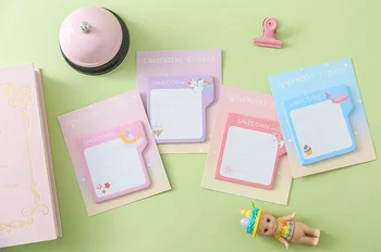 

Cute unicorn Self-Adhesive Memo Pad Sticky Notes memo boards Bookmark School Office Supply Escolar Papelaria