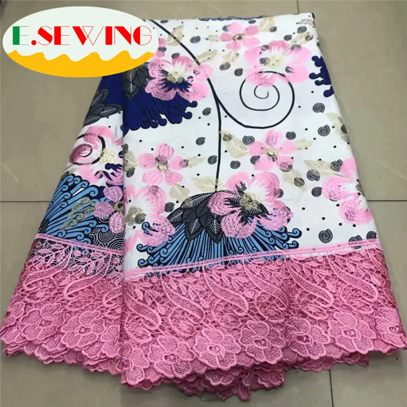 Новая мода Анкара восковая Кружевная Ткань 6 ярдов африканская нигерийская хлопок Воск Принт ткань Гипюр кружево с воском ткань