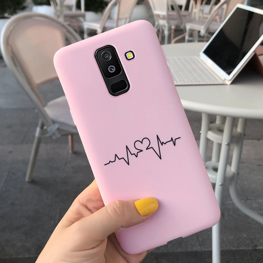 Серый Для Fundas samsung Galaxy A6 Чехол Мягкий матовый Силиконовый из ТПУ чехол для samsung A6 Plus A6+ A 6 Plus чехол для телефона задняя крышка - Цвет: Серый