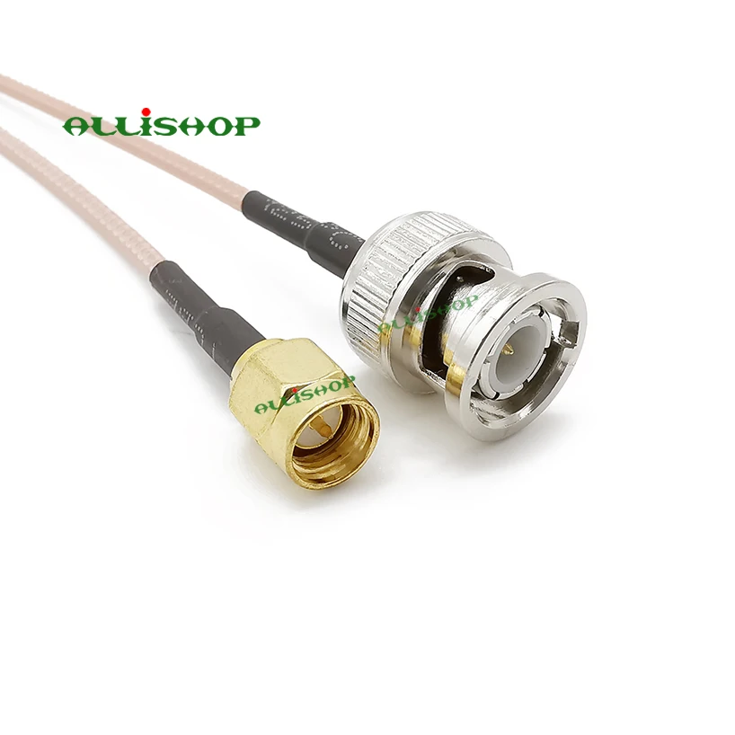 Кабель allishop SMA мужской BNC штекер RG316D двойная экранировка Серебряный 50 Ом