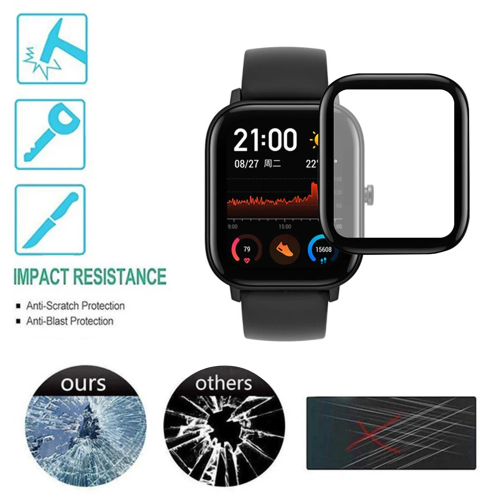 1/2/3PCSSoft Clear Protective Film Guard for For Huawei Watch GT Smart Watch Full Screen Protective SmartWatch Protector Cover