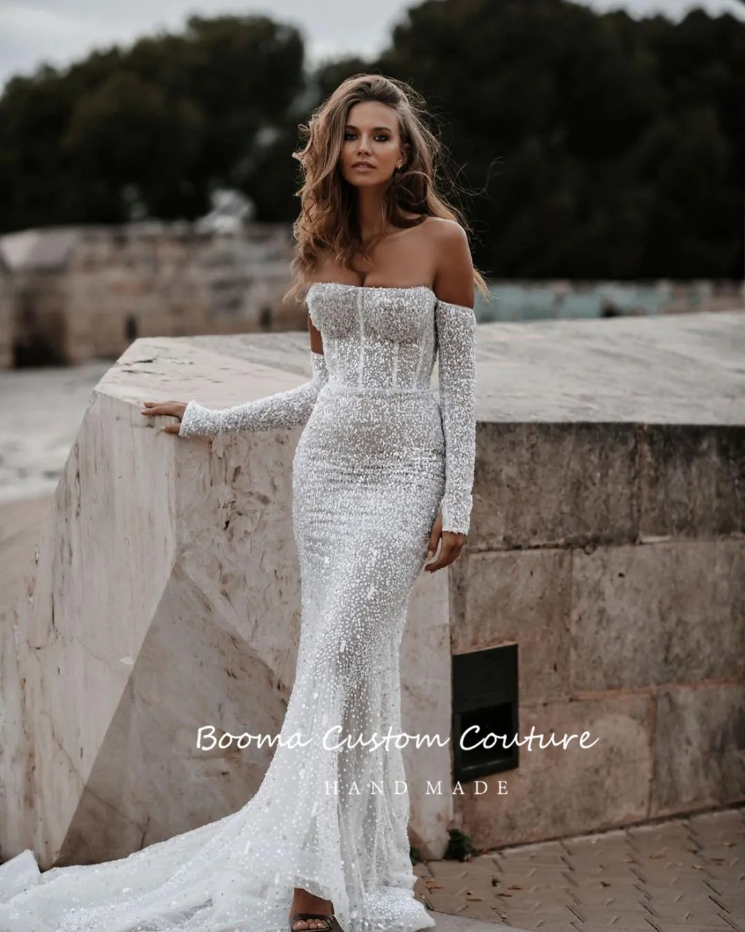 Booma Strapless Sequin Lace Mermaid ...