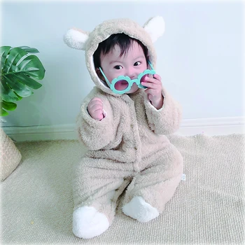 

Newborn Baby Girls Boys Knitted Romper Clothes Cotton Woolen Infant Jumpsuit Long Sleeve Mcute Toddler Candy Color Outfit Suit