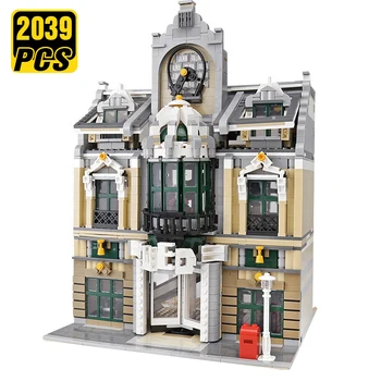 

Technic Architecture Building Blocks Bricks House Creator Expert European Business City Boyfriend Gift for Kids