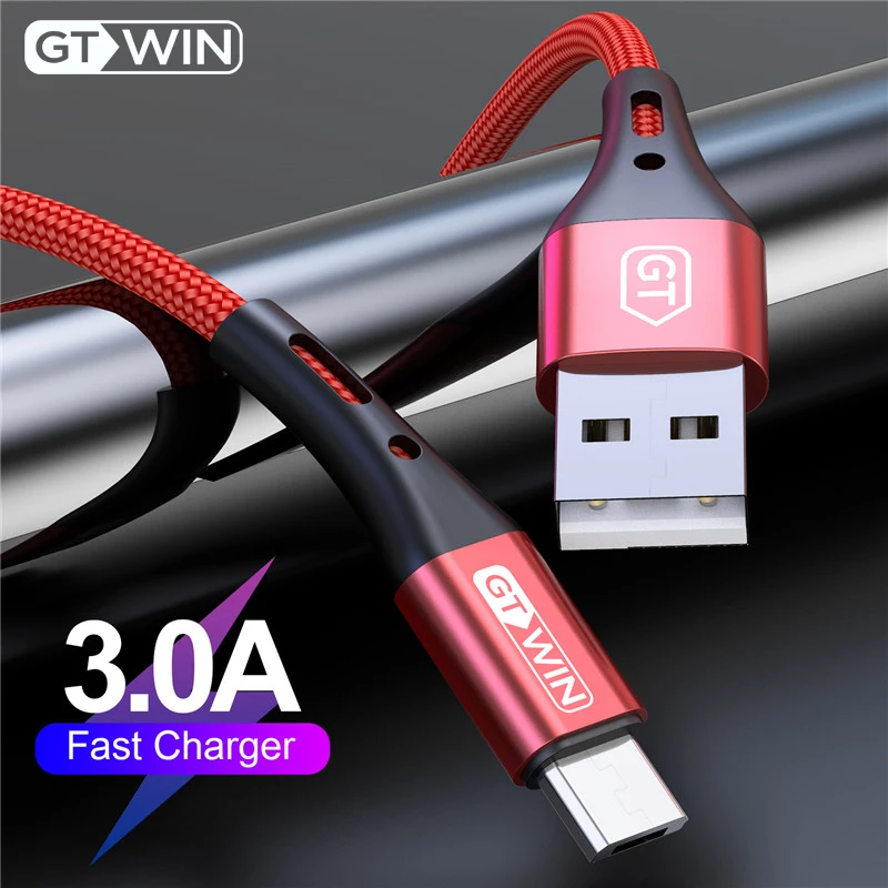 GTWIN 3 м Micro USB кабель 3A Быстрая зарядка для Xiaomi Redmi Note 6 Pro Android мобильный телефон зарядное устройство кабель для передачи данных для samsung S7 S6