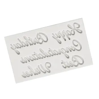 

Happy Birthday Letters Silicone Mould Fondant Muffin Mold Lace Mat Pastry Tools Kitchen Baking Mould Cake Decorating Tool