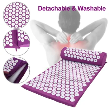 

Body Acupressure Massage Mat Health Care Yoga Mat Body Relax Mat Relieve Stress Pain Acupuncture Massage Cushion with Pillow