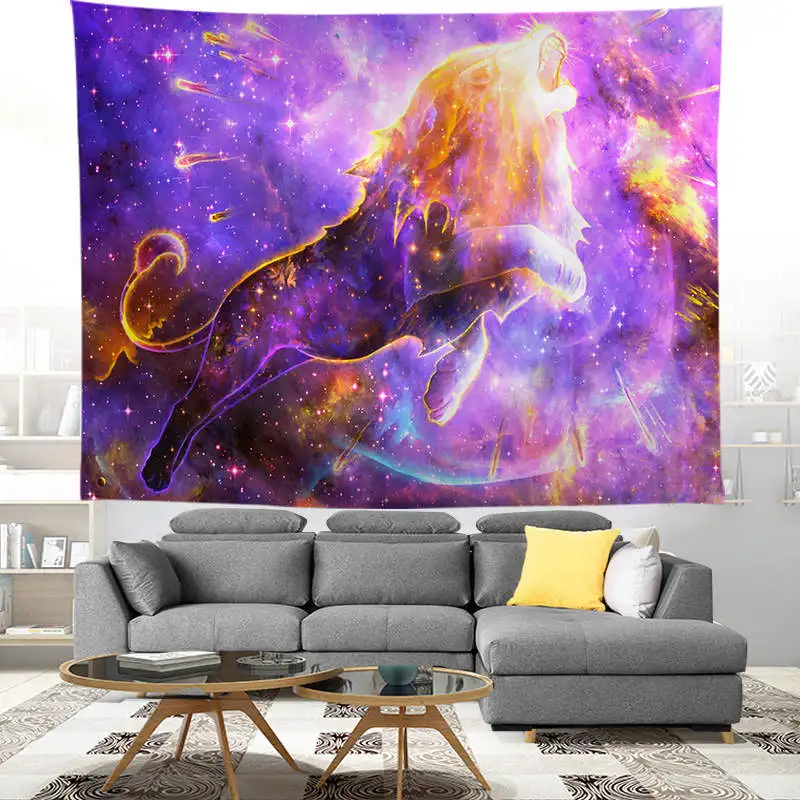 ZEIMON с принтом тигра гобелен животное кошка гобелен настенный гобелен Спальня украшение дома из полиэстера Настенный Ковер диван одеяло - Цвет: T089-7