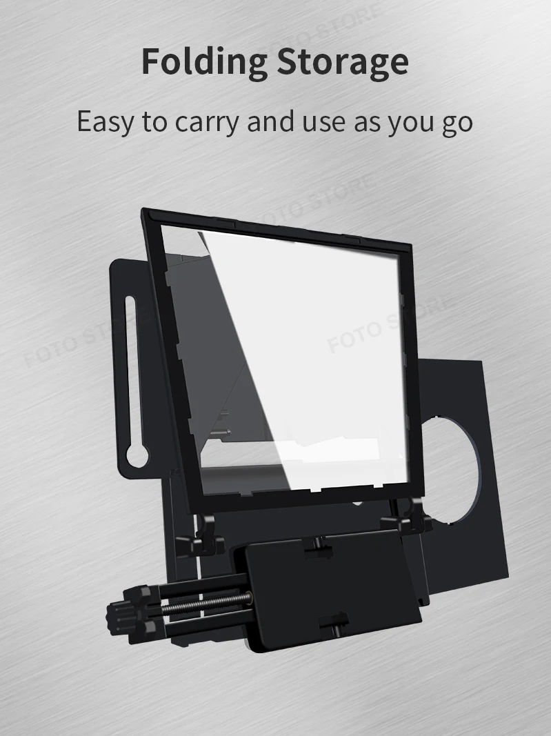 Q3 Mini Foldable Tablet Teleprompter Reader For 12" Tablet Phones Ipad Prompting Inscriber Prompter For Phones Camera Video