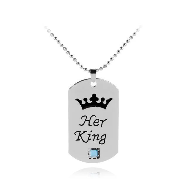 Black Dog Label Necklace Couple 