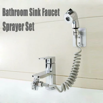 

Bathroom Faucet Sprayer Sprinkler+Base+Hose+Valve Set For Hand Basin Sink High Pressure Bathroom Kitchen Sink Faucet Sprayer New