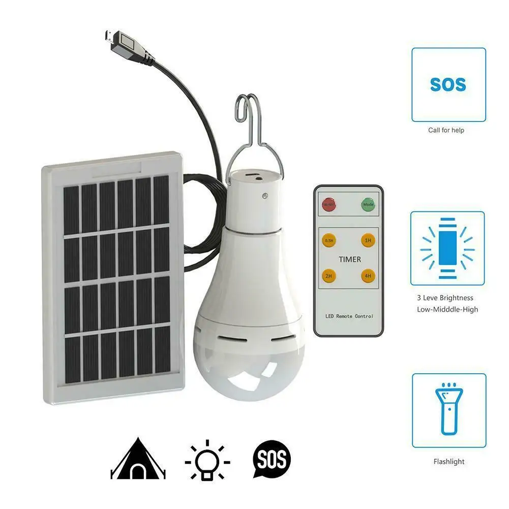 Portable Camper Car Accesseries 20 COB LED Solar Power Bulb Light 9W Indoor Outdoor Camping Tent Lamp | Автомобили и мотоциклы