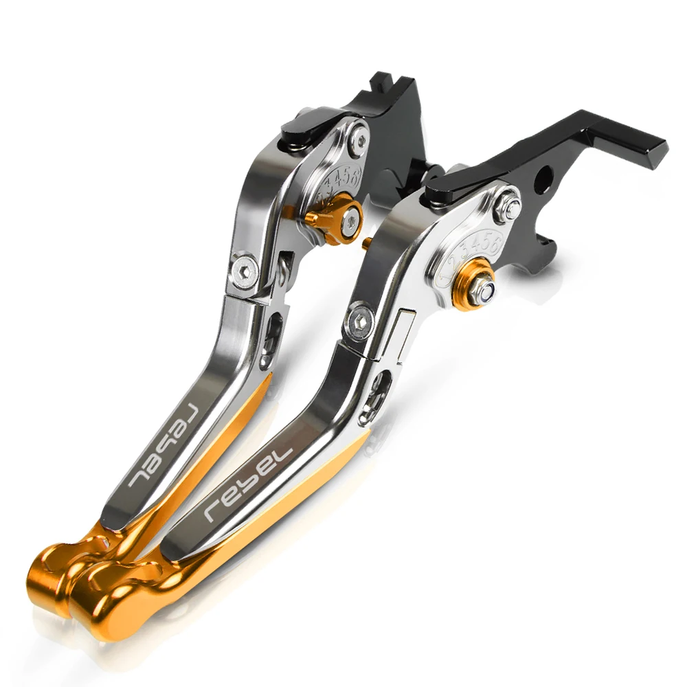 Мотоцикл с ЧПУ Складные Рычаги Тормозная система сцепления для Honda CMX 500/300 Rebel 500 300 CMX500 CMX300- Рычаги Тормозная система сцепления - Цвет: Titanium Gold
