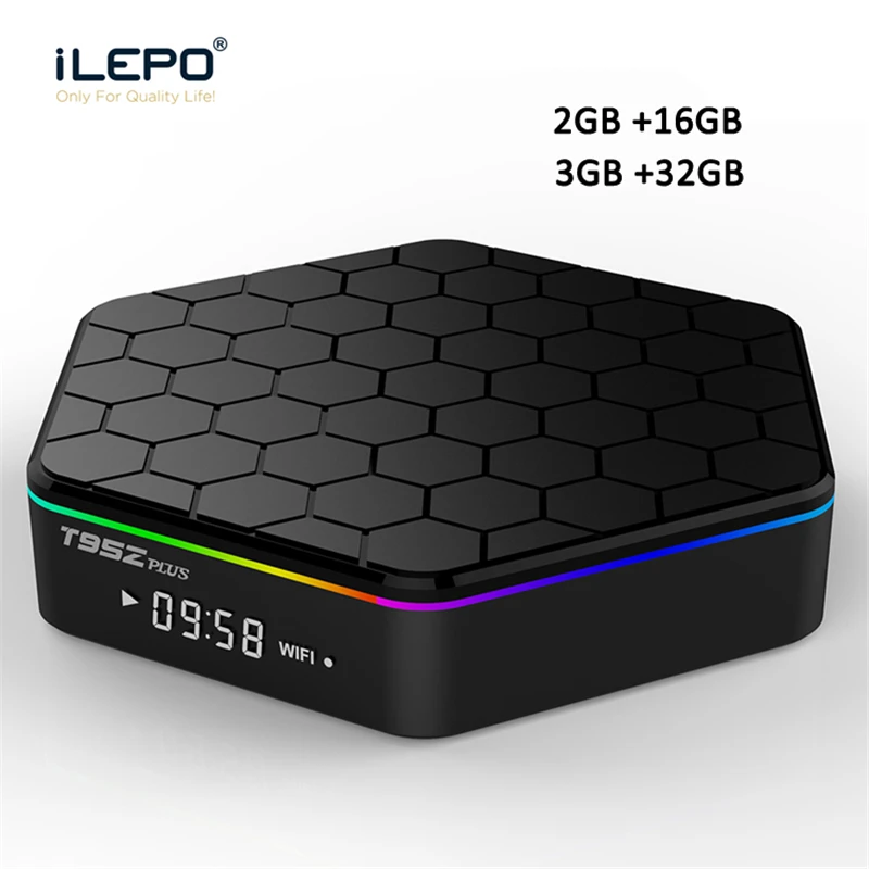 ILEPO T95Z Plus Android 7,1 Смарт ТВ приставка Amlogic S912 Восьмиядерный Cortex 2G 16G 3GB 32GB Поддержка 4K Android приставка WiFi ТВ приставка
