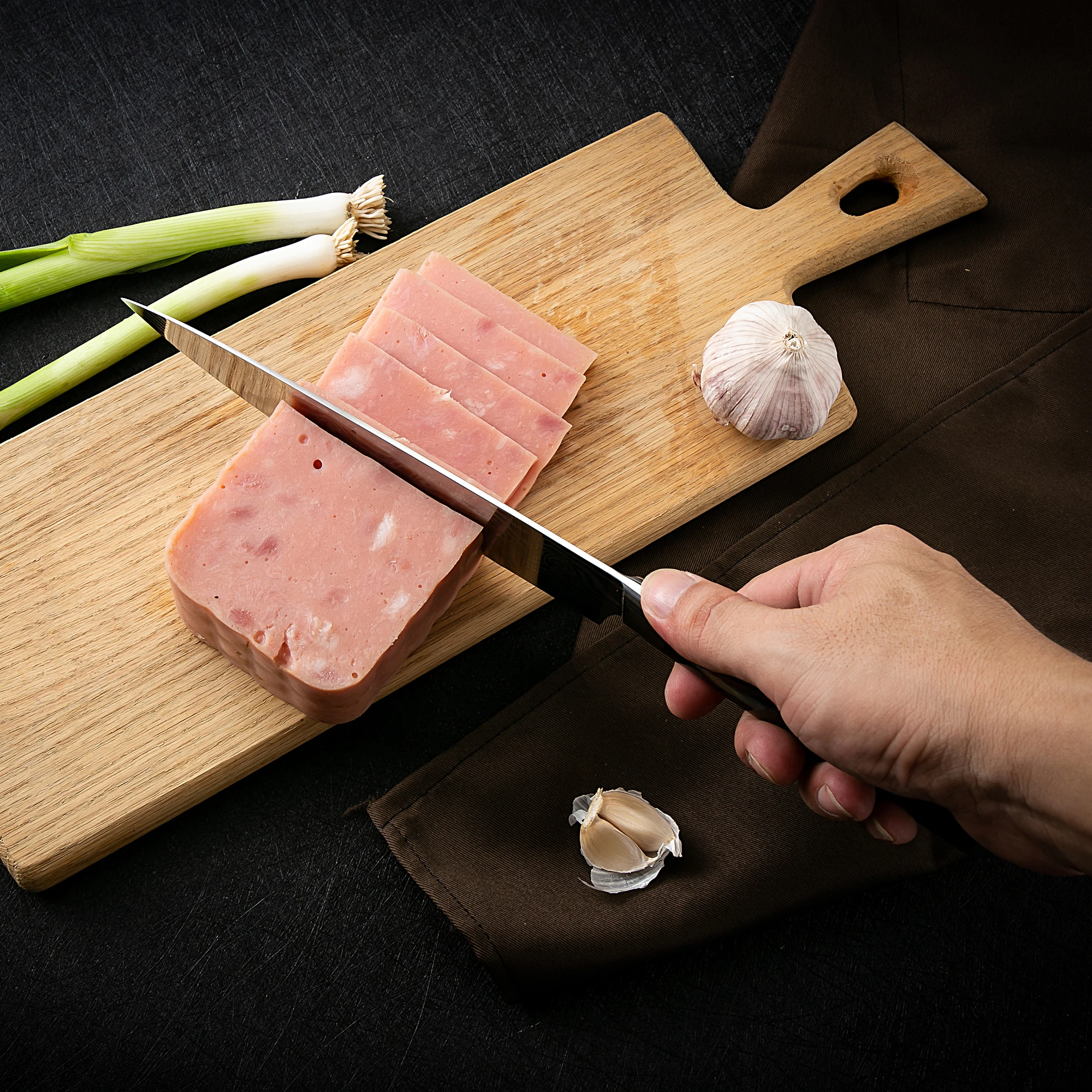 Высокое качество 8 дюймов поварские ножи Santoku кухонные ножи Кливер нарезки подарок нож с лазером Дамасская сталь