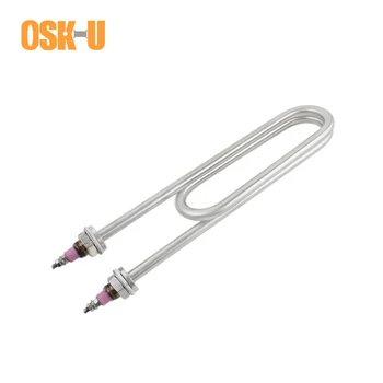 

304SUS Double U Shape Heating Element M18 Thread 220/380V U Type Electric Heating Tube for Steaming Machine 2/3/4/5/6KW