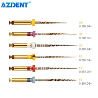 AZDENT 5Boxes Dental Endodontic Gold Large Taper File NITI Rotary Files Engine Use 25mm 6pcs/Box Dentistry Tools 2