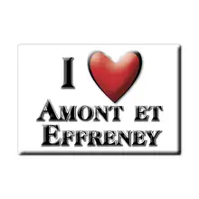 Aimant AMONT ET EFFRENEY lodestone MIDI PYRÉNÉES (70) France aimant pour réfrigérateur SOUVENIR j'aime cadeau