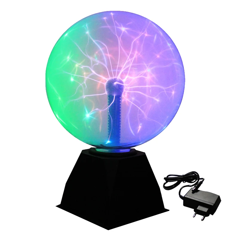 6/8 Inch Touching Sensor Magic Plasma Ball Vocie Control Crystal Lamp Creative Light Kid Birthday Decor Gift Night Lights