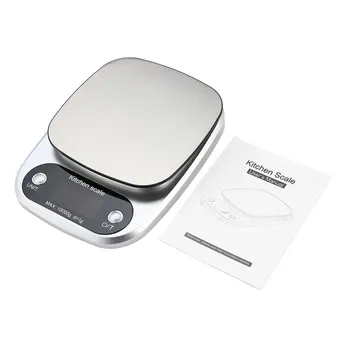 

10kg/0.1g Digital Scale Scale High Accuracy Scale Stainless Steel Salver LCD Display Pocket Scale Kitchen Multiple Use