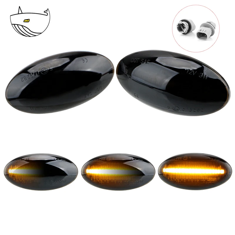 

2PCS Dynamic LED Light Side Marker Turn Signal Lights Indicator Amber Repeater Car Lights For Suzuki Swift Jimmy Vitara SX4