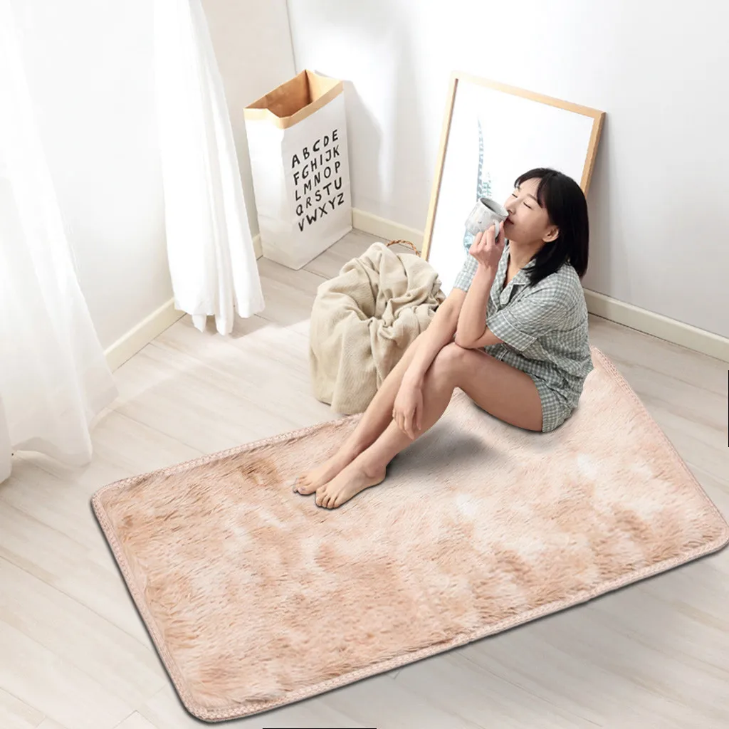 Хлопковый ковер для гостиной/спальни 100x160 см, ультрамягкие современные прямоугольные коврики, мохнатый ковер для детской комнаты, домашний плюшевый ковер, Декор