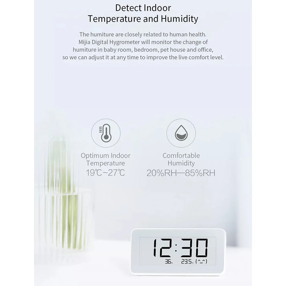 Xiaomi Mijia APP Smart lcd Цифровой Bluetooth датчик температуры и влажности часы Новые