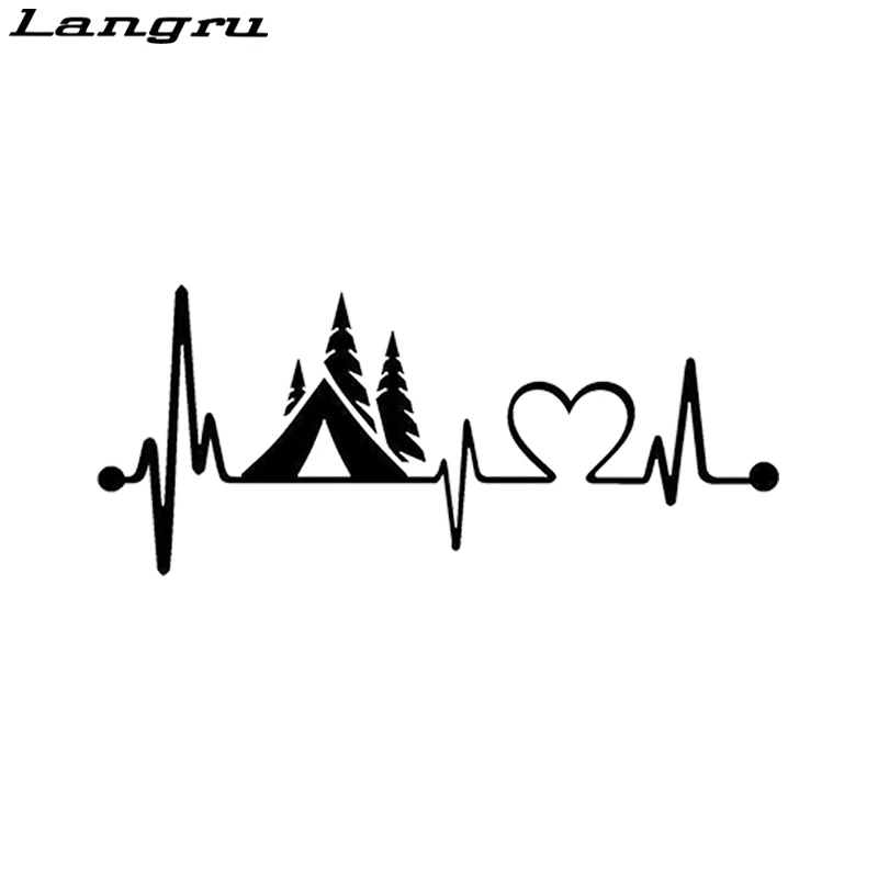 Tent Camper Heartbeat Lifeline Monitor Camping Decal Sticker Car Truck SUVs Motorcycle Styling Vinyl Decals Jdm | Автомобили и