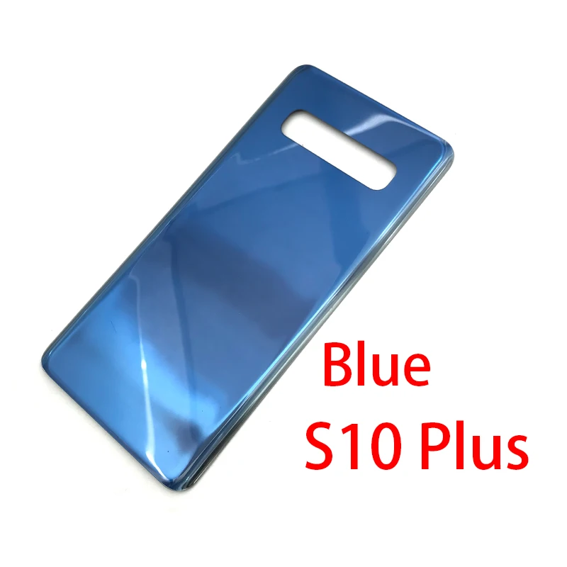 50 шт, задняя крышка батареи Стекло для samsung Galaxy S10/S10 Plus/S10e - Цвет: S10 Plus Blue