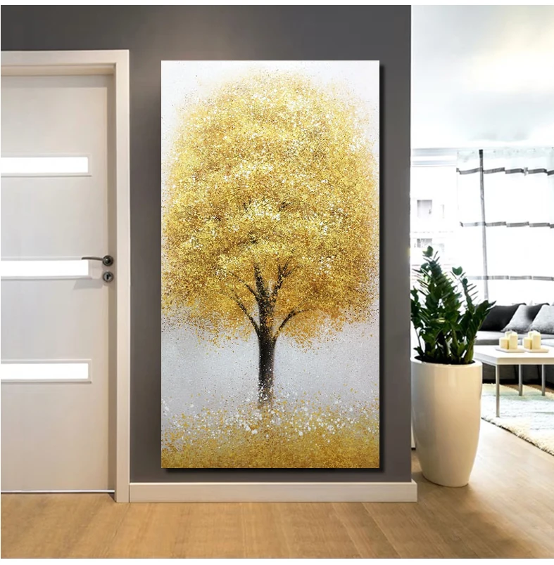

Large Size Flower Canvas Painting Artwork Handpainted Canvas lucky tree oil painting Wall Art painting Free Shipping homr decor