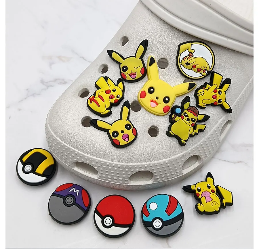 Novelty Design Japan Anime PVC Shoe Charms Sandal Accessories Cartoon Ball Animals Shoe Buckle Decoration Jibz For Croc Charms
