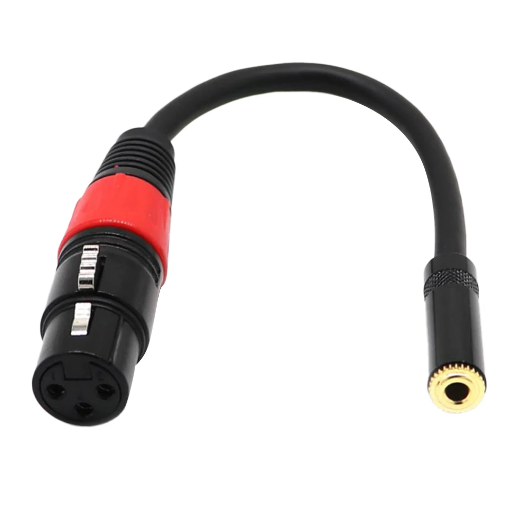 (1/8 Inch) 3.5mm to XLR Cable (XLR to 3.5mm Cord) Female to Female Adapter for Microphone Amplifier