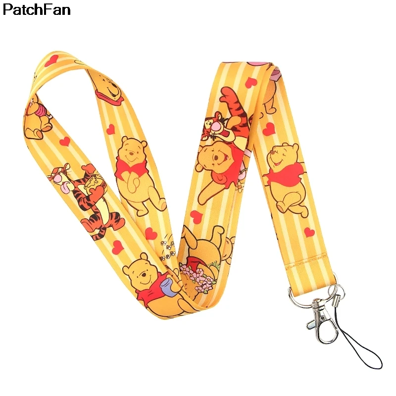 20 шт./лот A2585 Patchfan Мультяшные милые животные ремень на шею ремешки для безопасности мобильного телефона USB ID бейдж держатель ключ для детей