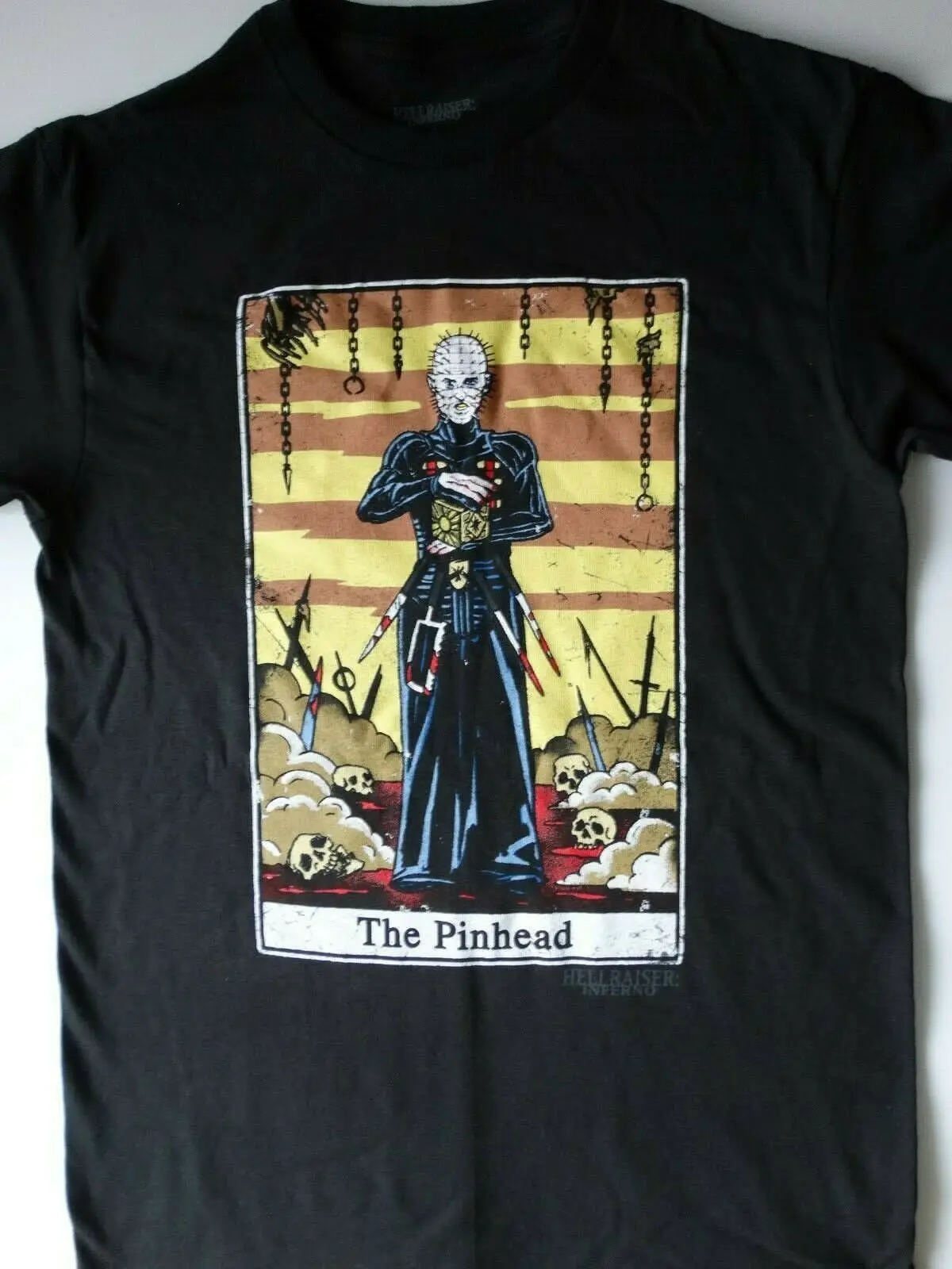 Hellraiser Inferno Pinhead Movie Tarot Card The Horror T-Shirt | Мужская одежда