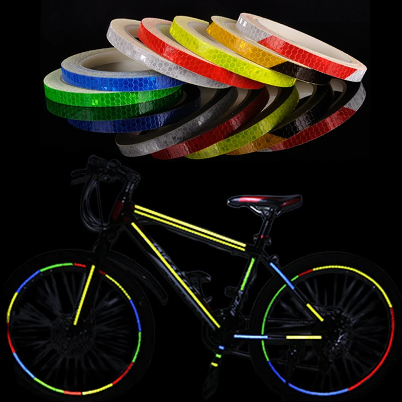 

Bicycle Accessories Bike Reflective Stickers Strip MTB Bicycle Wheel Sticker Fluorescent Tape Reflector Sticker Cycling Decor